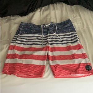 O’Neill America flag board shorts